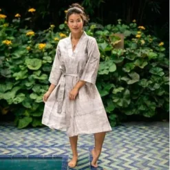 Kimono Kayori Femme Unzen Gris Argenté