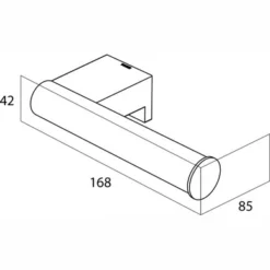Porte-Papier Toilette Tiger Bold Acier Noir -Salle De Bain Boutique WC rolhouder Tiger Bold Staal Zwart 1