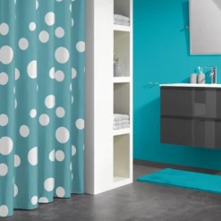 Rideau De Douche Sealskin Bubbles Aqua
