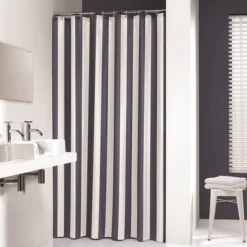 Rideau De Douche Sealskin Lignes Bleu