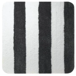 Tapis De Toilettes Sealskin Lignes Gris (Carré)