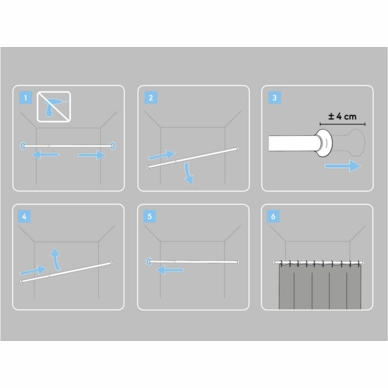 Barre Rideau De Douche Sealskin Seallux Blanc 80-130 Cm 4 Barre Rideau De Douche Sealskin Seallux Blanc 80-130 Cm – Image 2