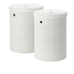 Panier à Linge Kela Rimossa White (set De 2 Pièces)