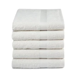 5 Serviettes Blanc Ivoire (50 X 100 Cm)